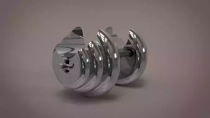 DumbellDesign stainless steel earring 3D model