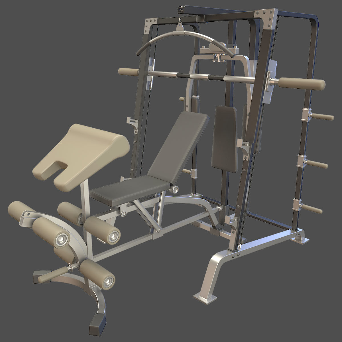 Gym Equipment 3D model_2