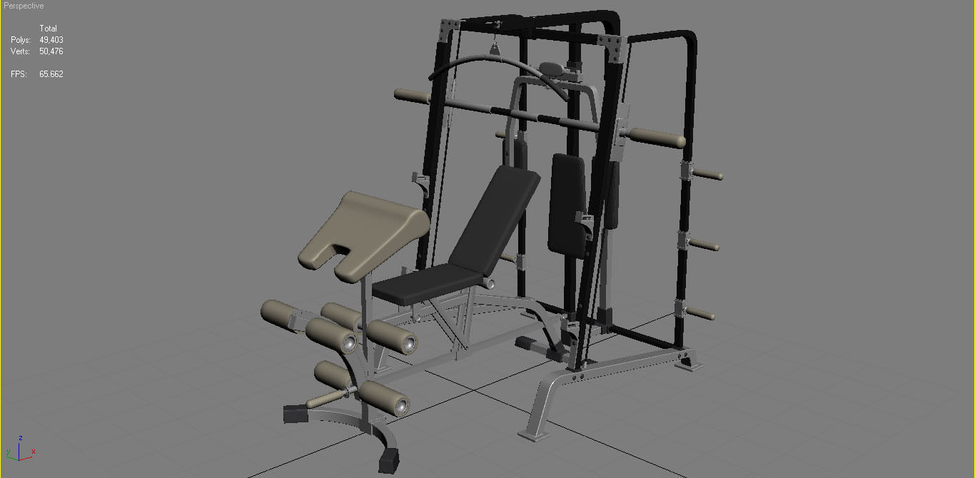 Gym Equipment 3D model_9