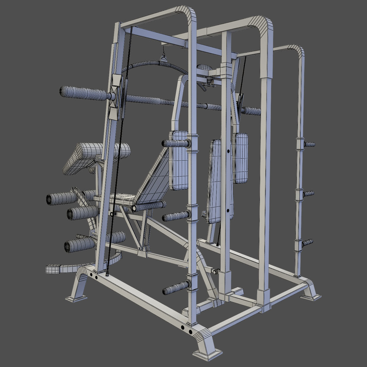 Gym Equipment 3D model_5
