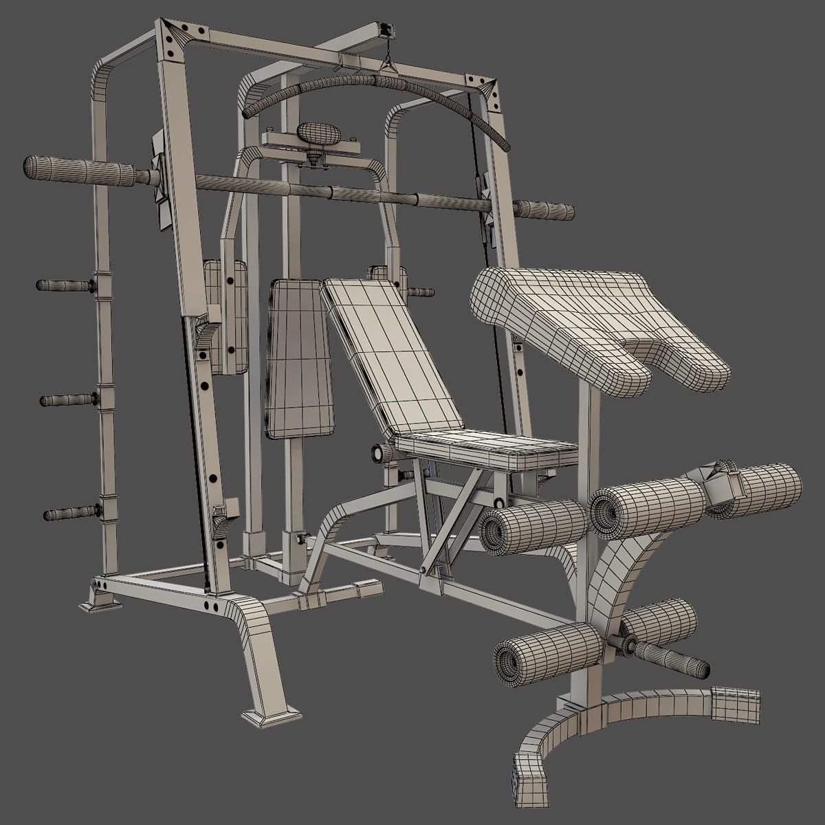 Gym Equipment 3D model_8