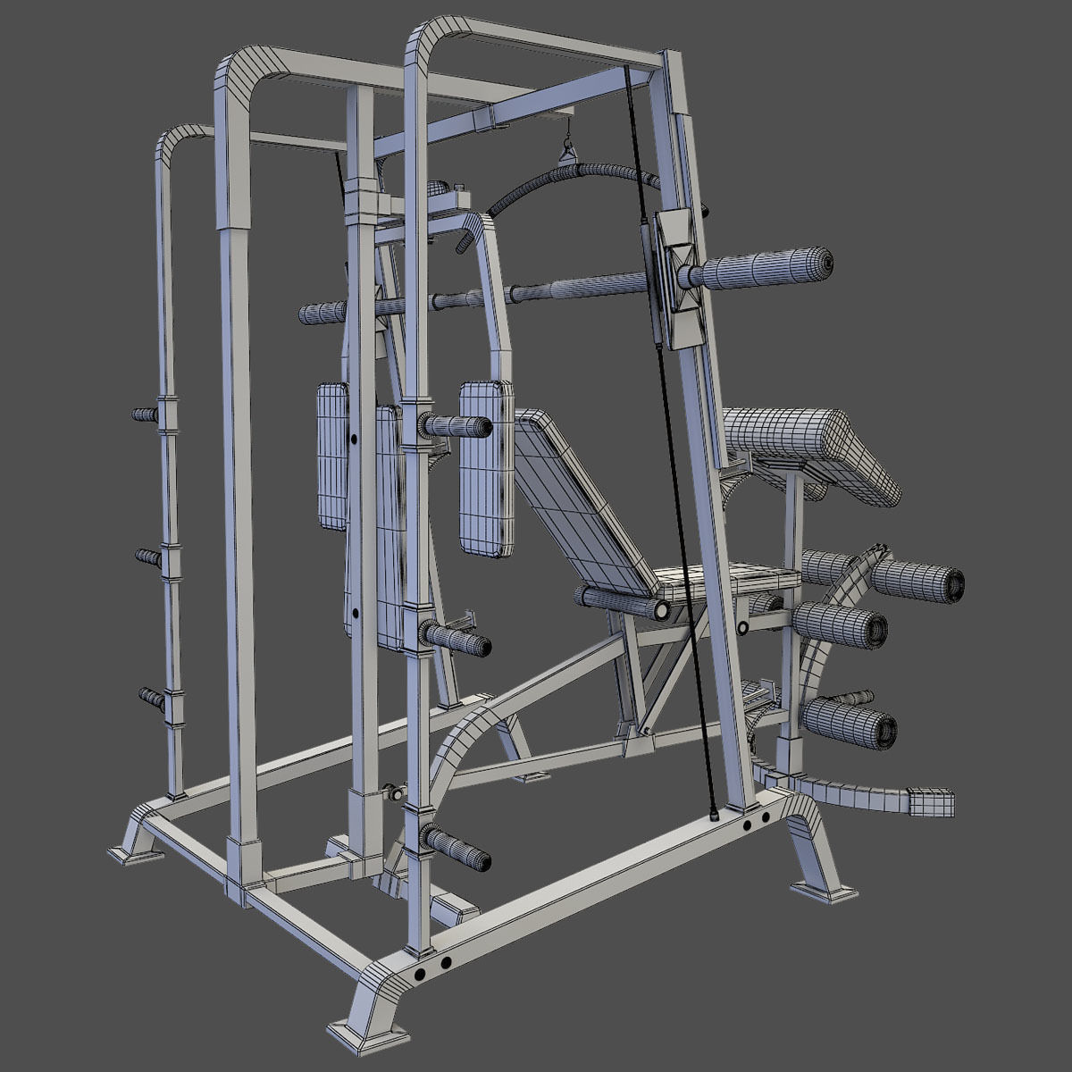 Gym Equipment 3D model_6