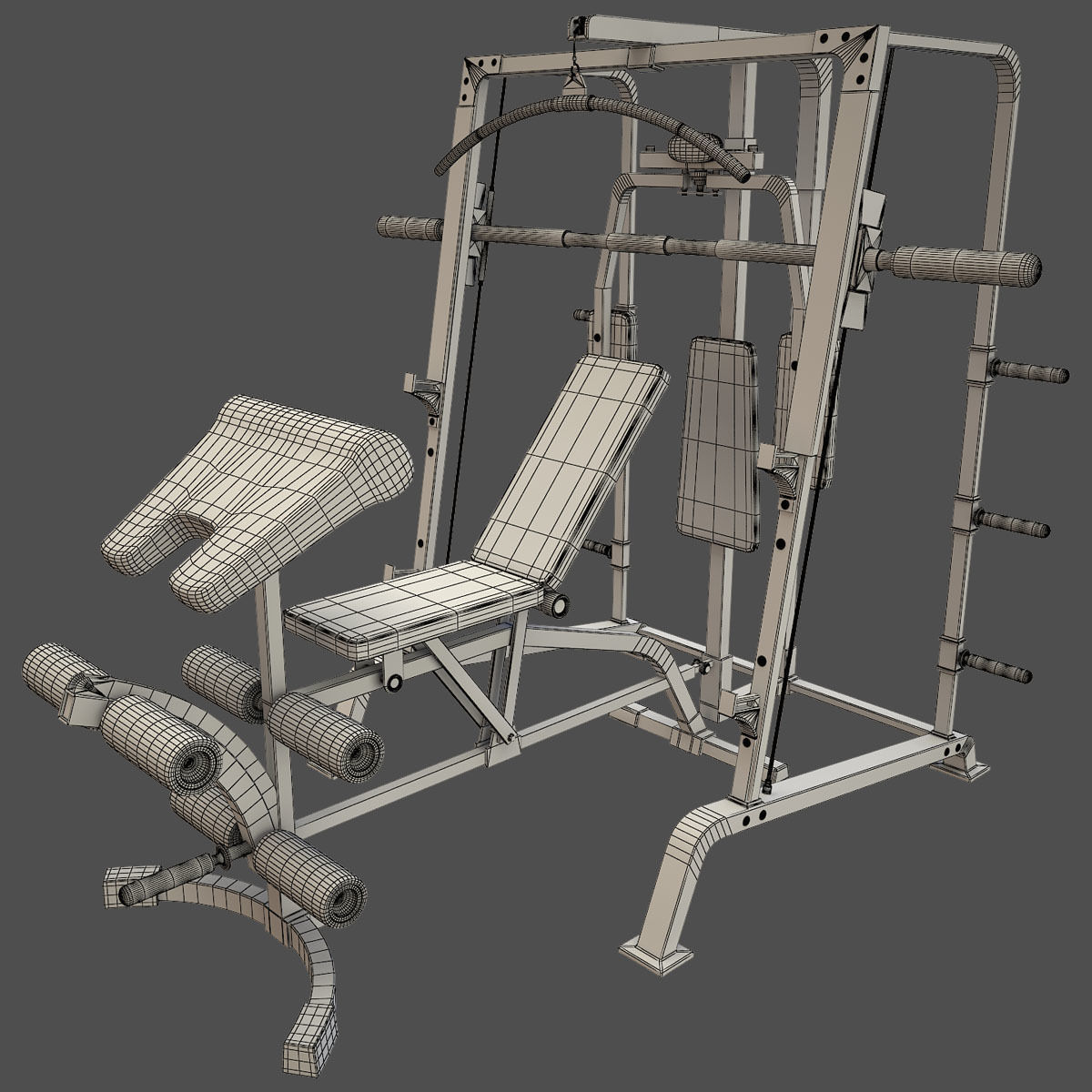 Gym Equipment 3D model_7