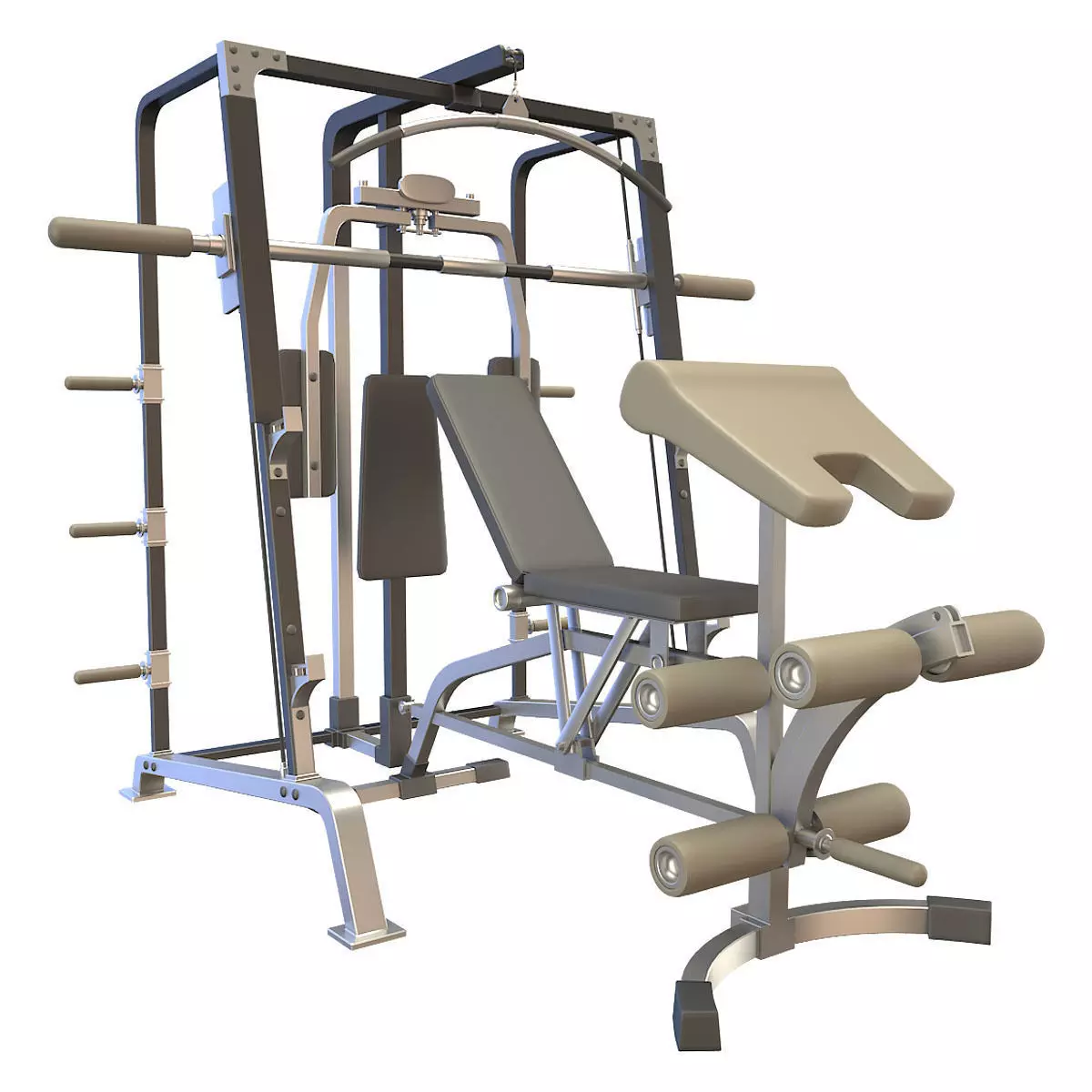 Gym Equipment 3D model_0
