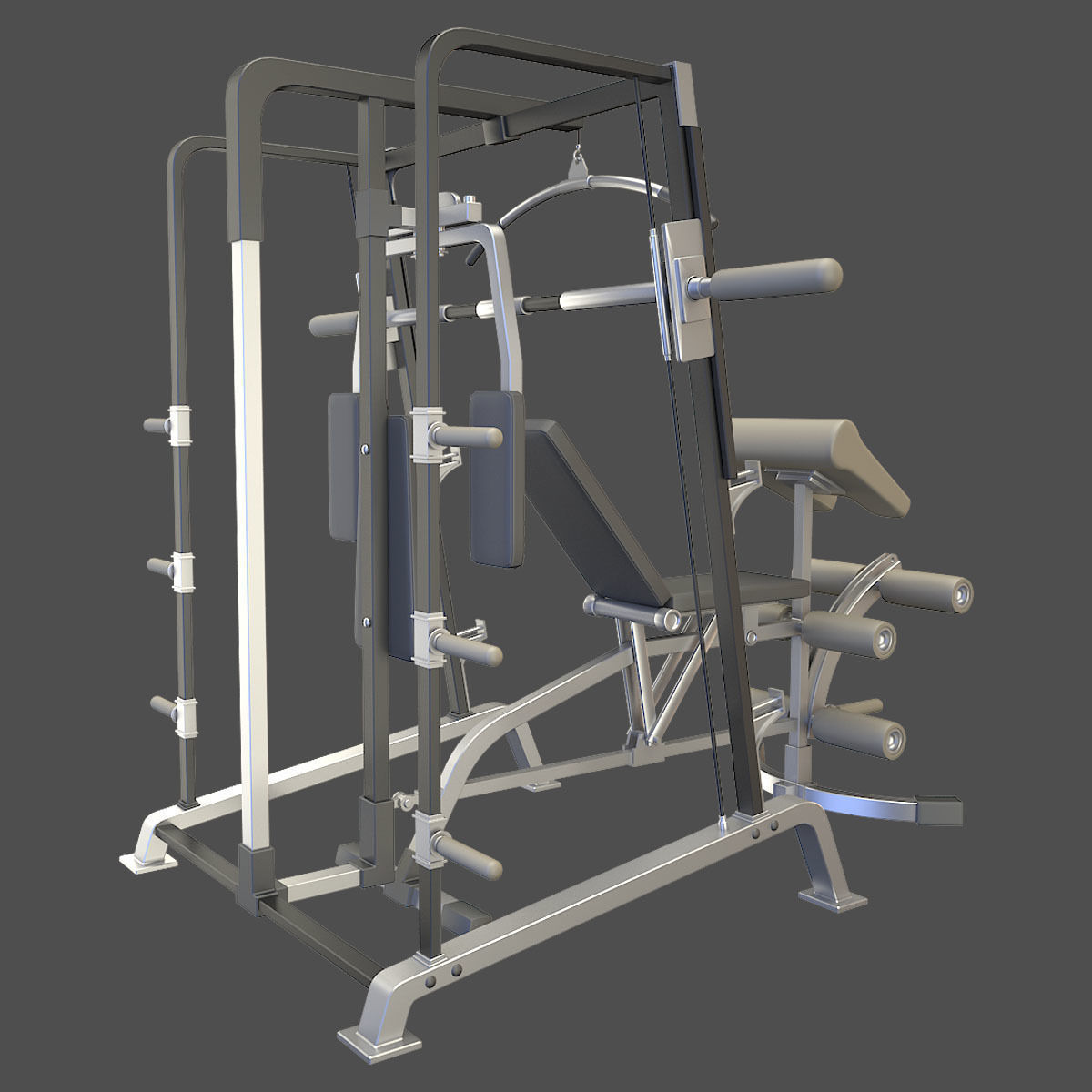Gym Equipment 3D model_4
