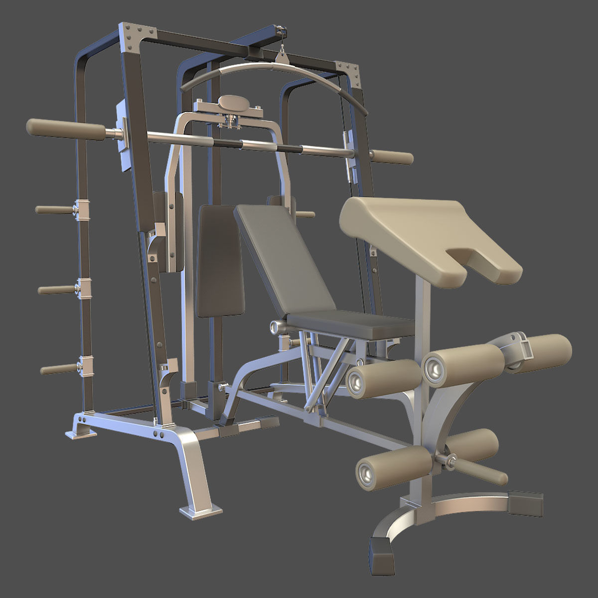 Gym Equipment 3D model_1