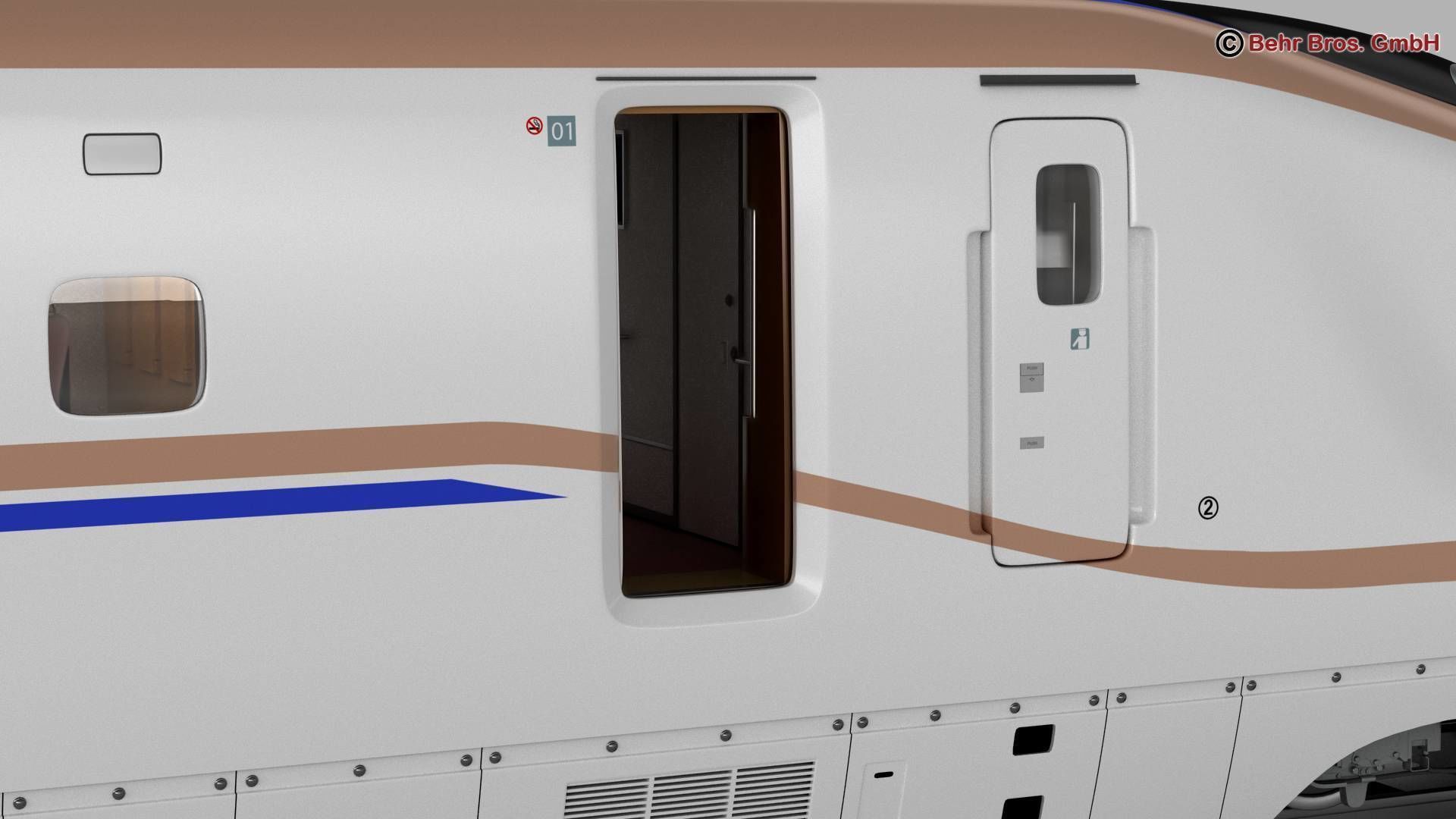 Shinkansen E7 3D model_10