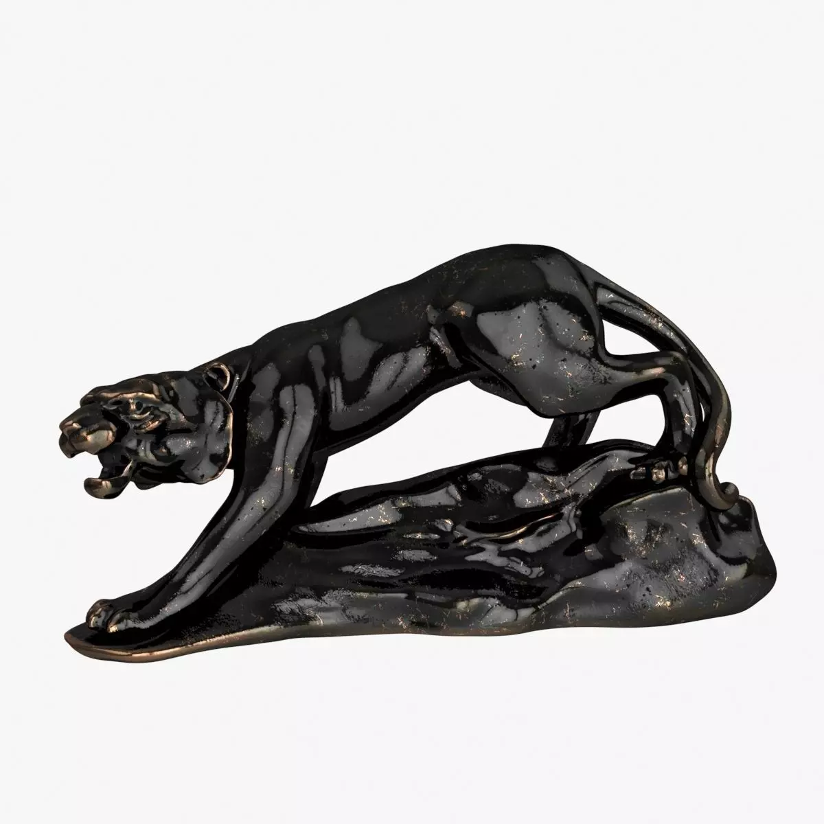 Bronze Sculpture of Tiger 3D model_0