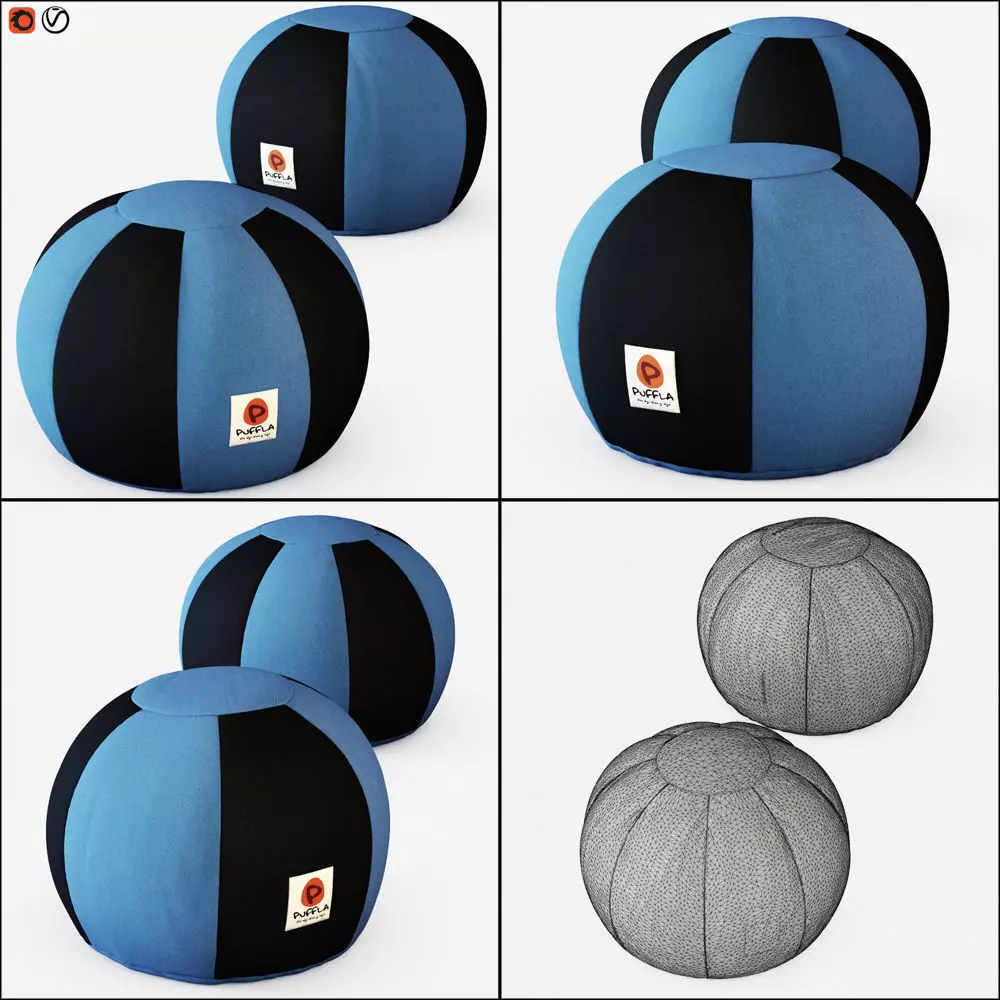 Pouf Lollipop 3D model_0