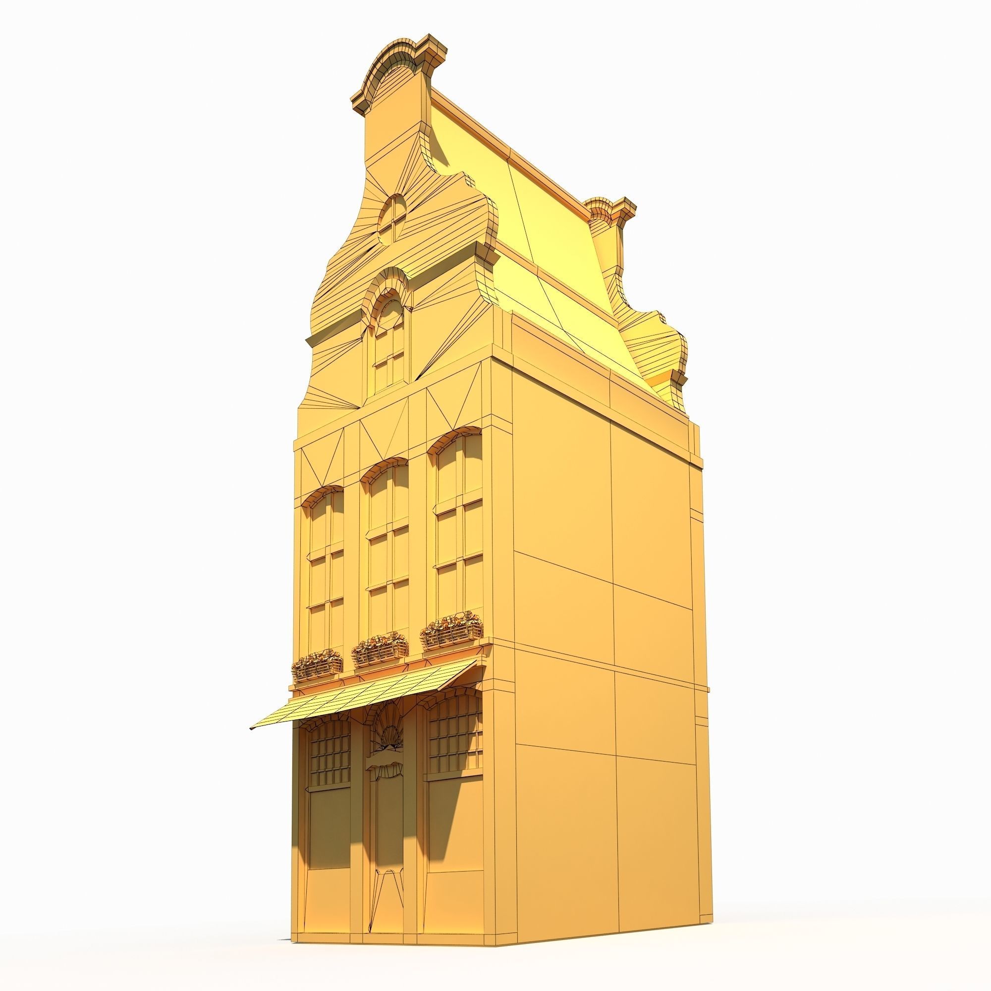 Apartment House 182 Low Poly Low-poly 3D model_7