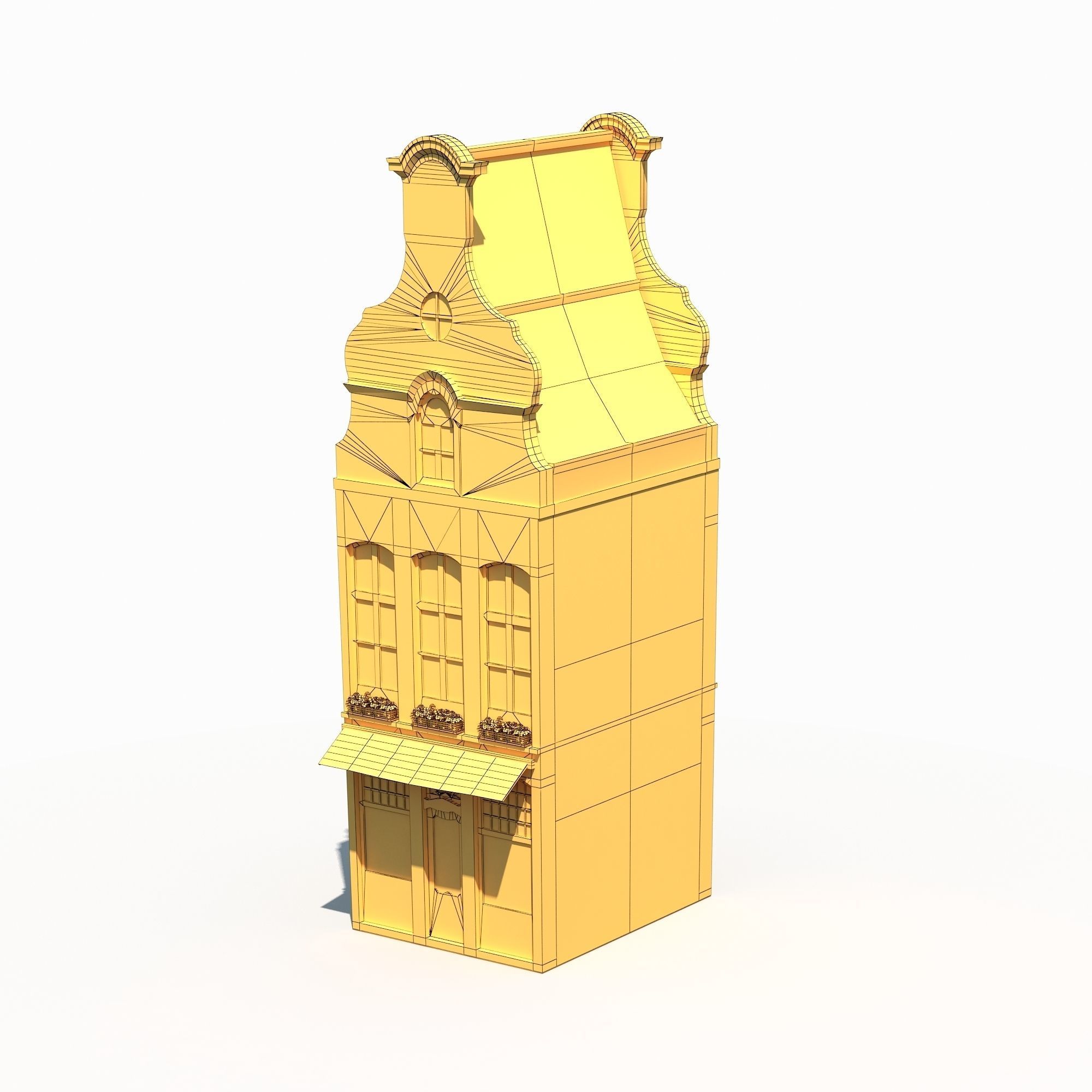 Apartment House 182 Low Poly Low-poly 3D model_9