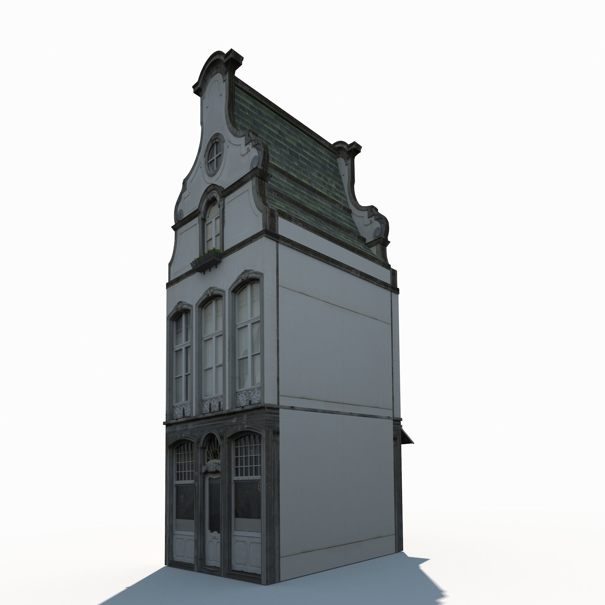 Apartment House 182 Low Poly Low-poly 3D model_3