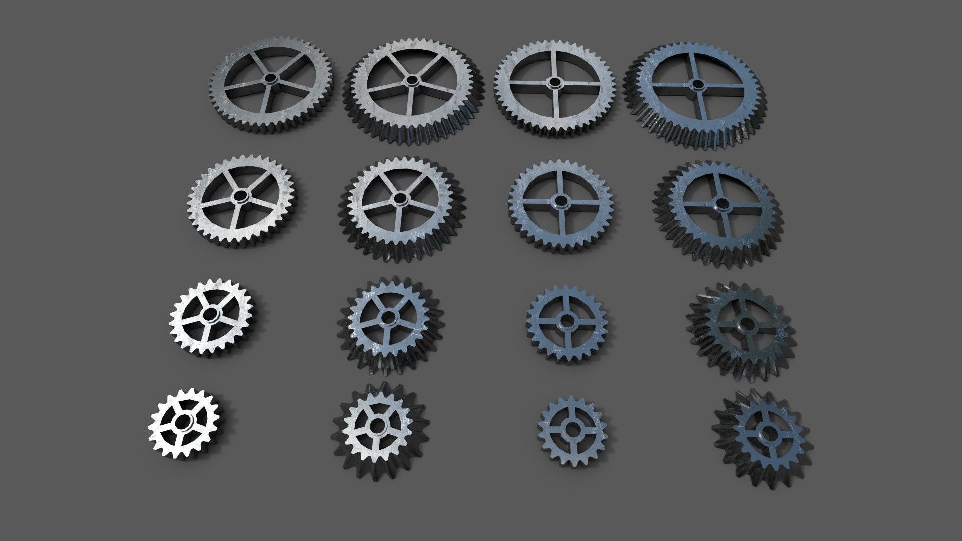 Cogwheel Collection gears Low-poly 3D model_3
