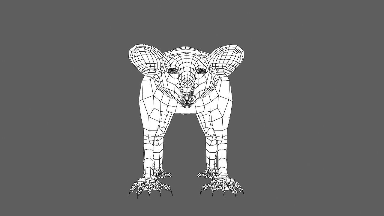 Aye Aye werewolf 3D model_7