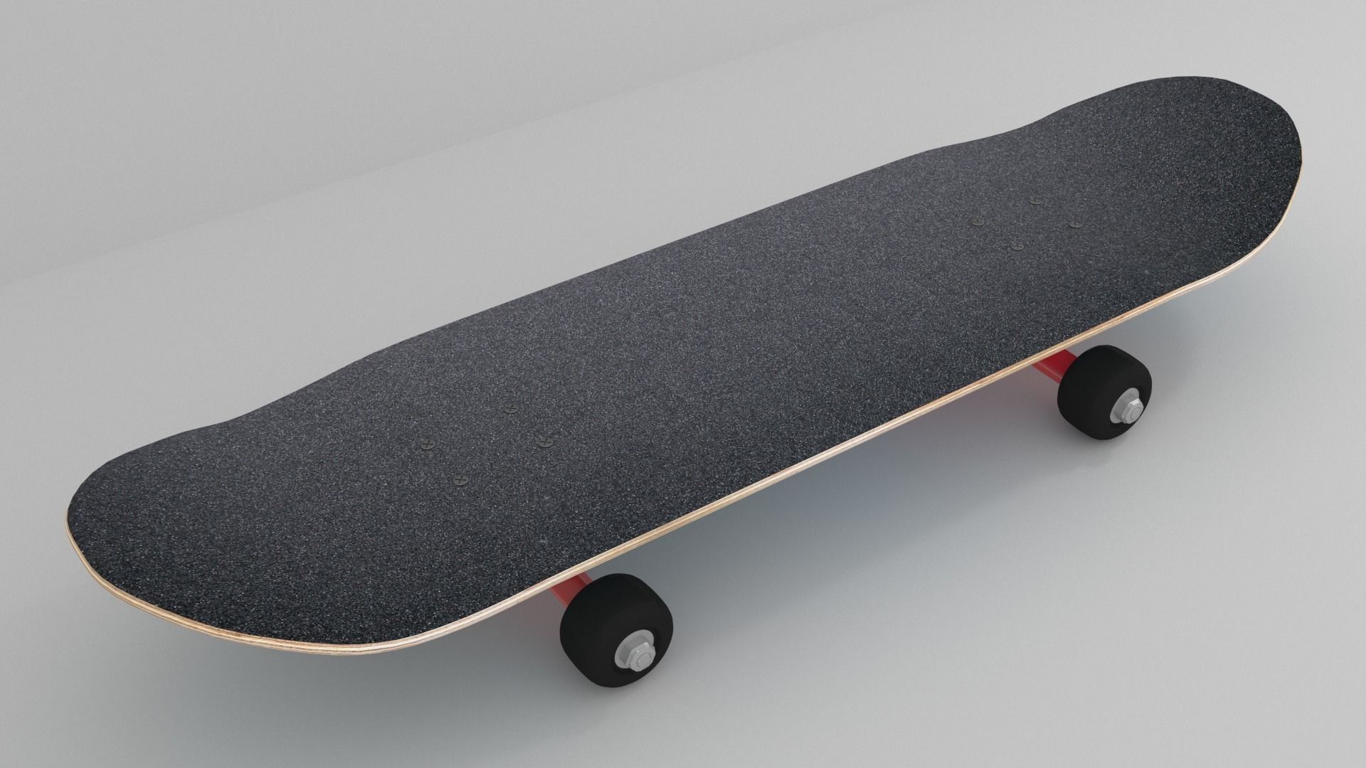 Skateboard hanging on wall Free 3D model_3