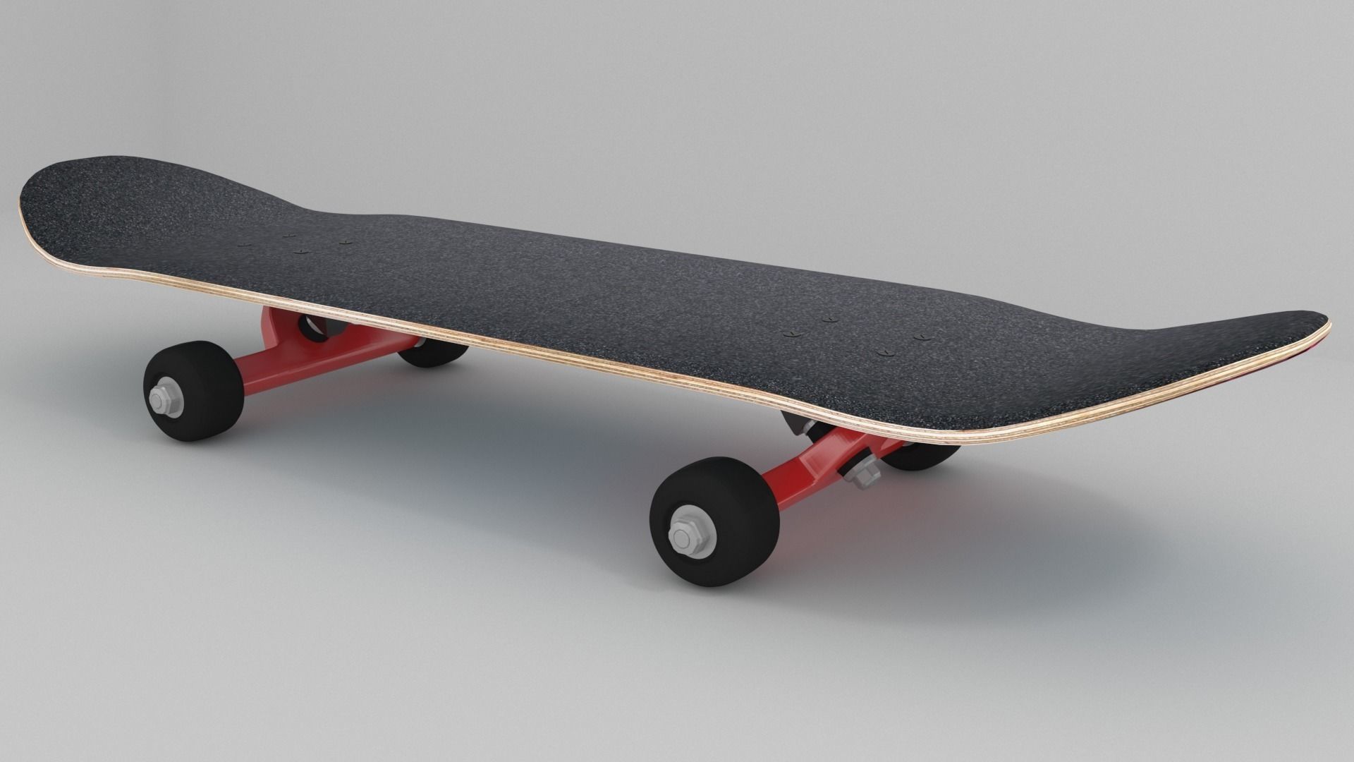Skateboard hanging on wall Free 3D model_2