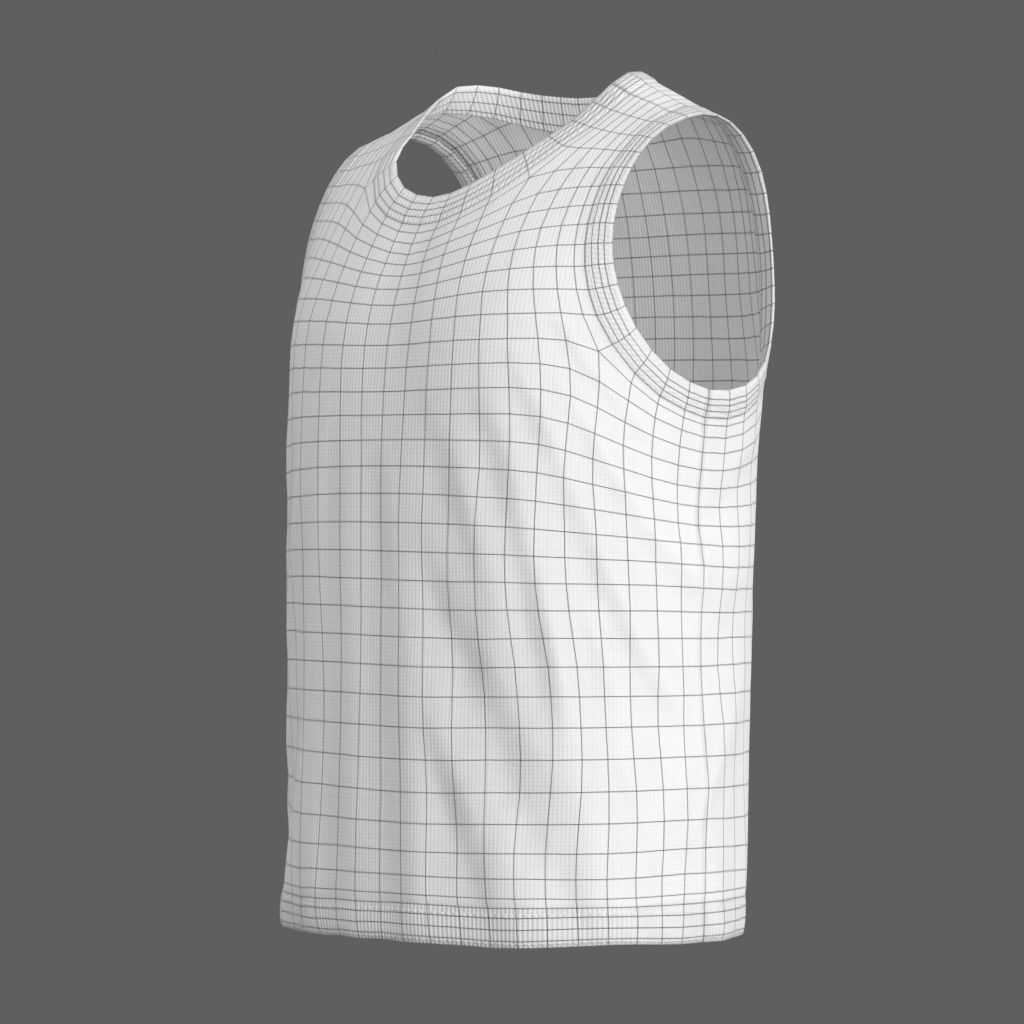 Basketball Jersey Low-poly 3D model_8