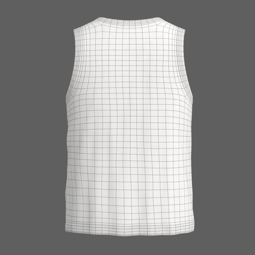 Basketball Jersey Low-poly 3D model_11