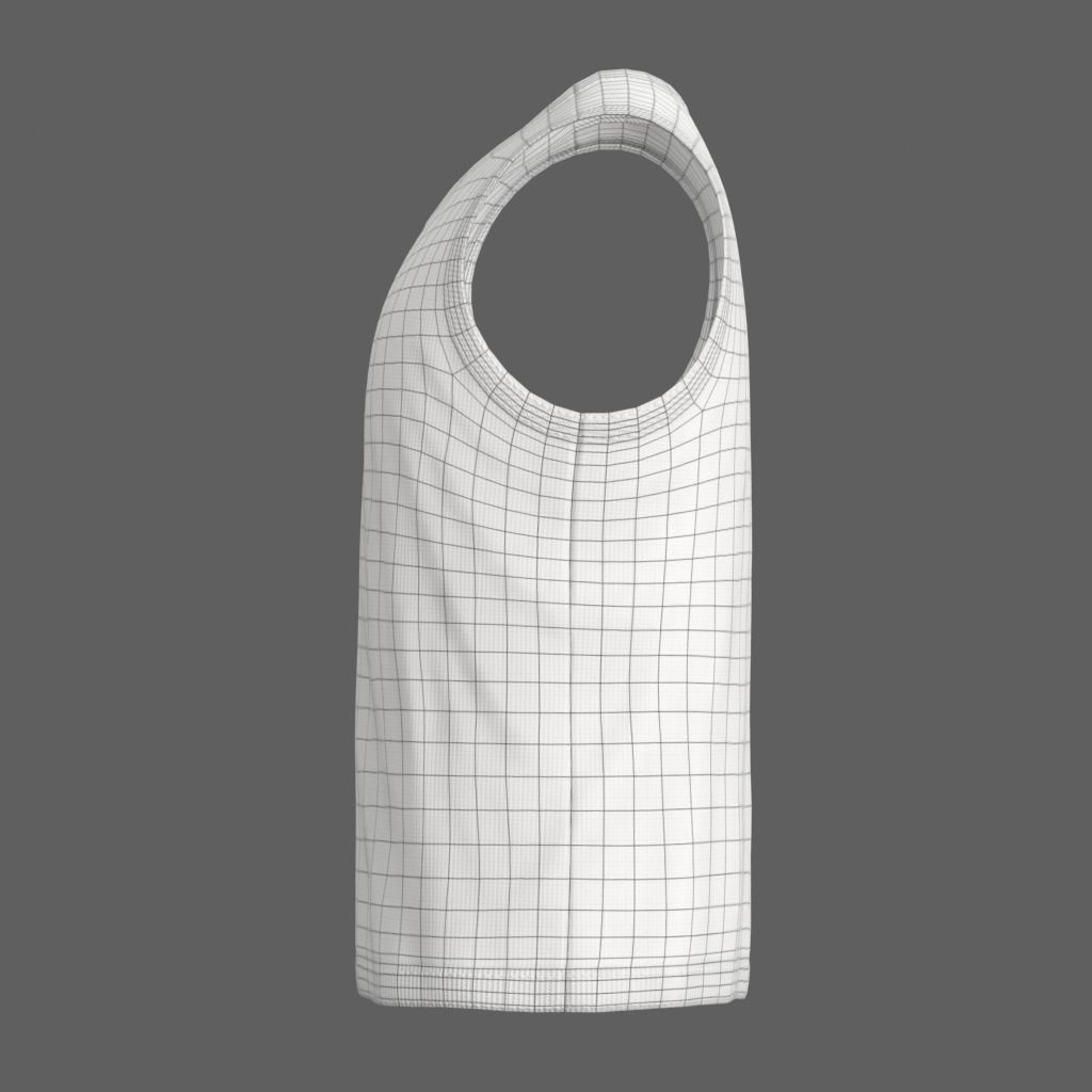 Basketball Jersey Low-poly 3D model_9