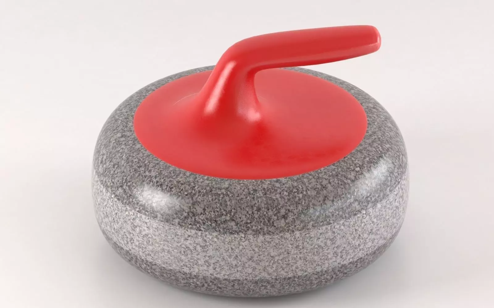 Curling stone 3D model_0