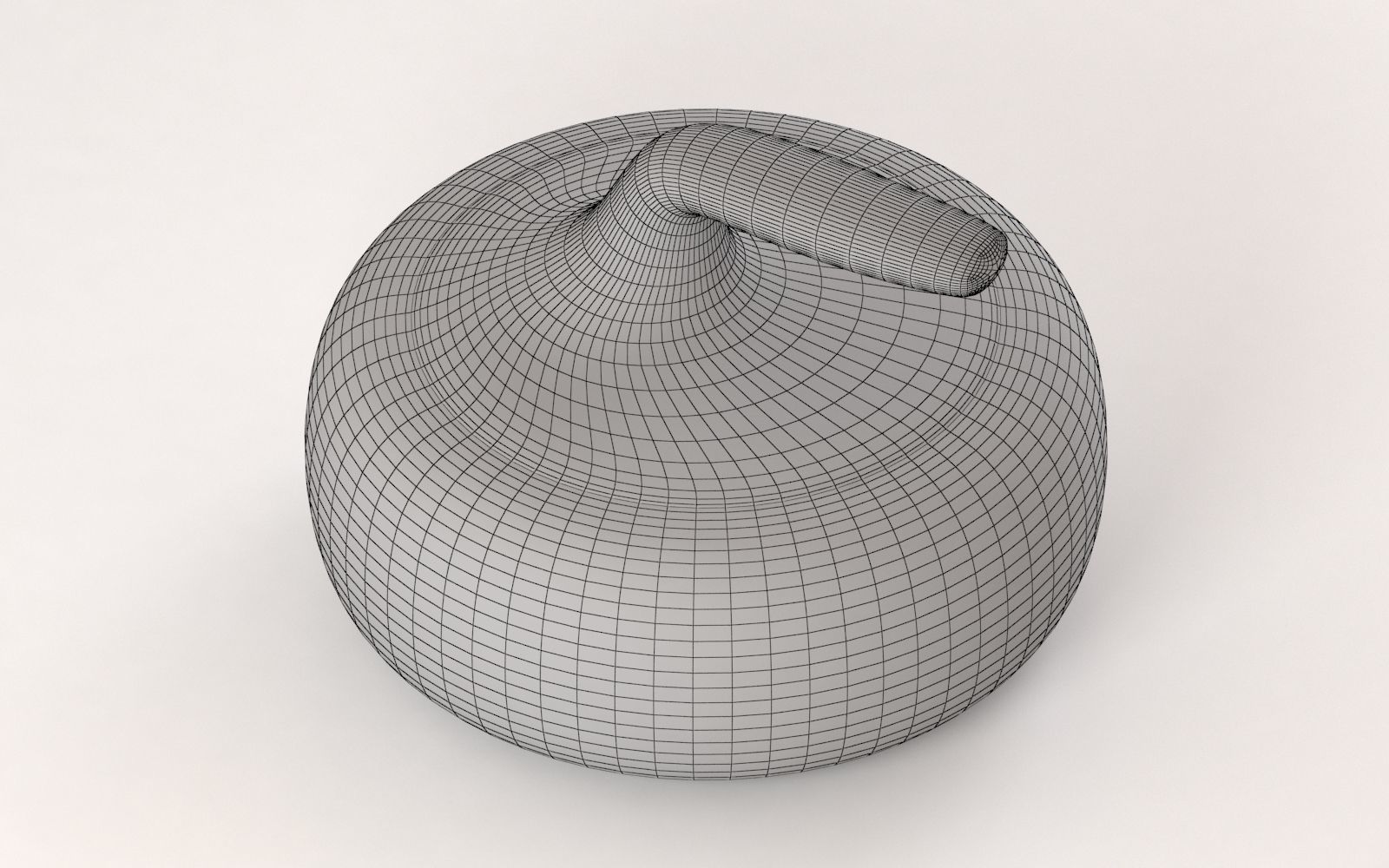 Curling stone 3D model_5