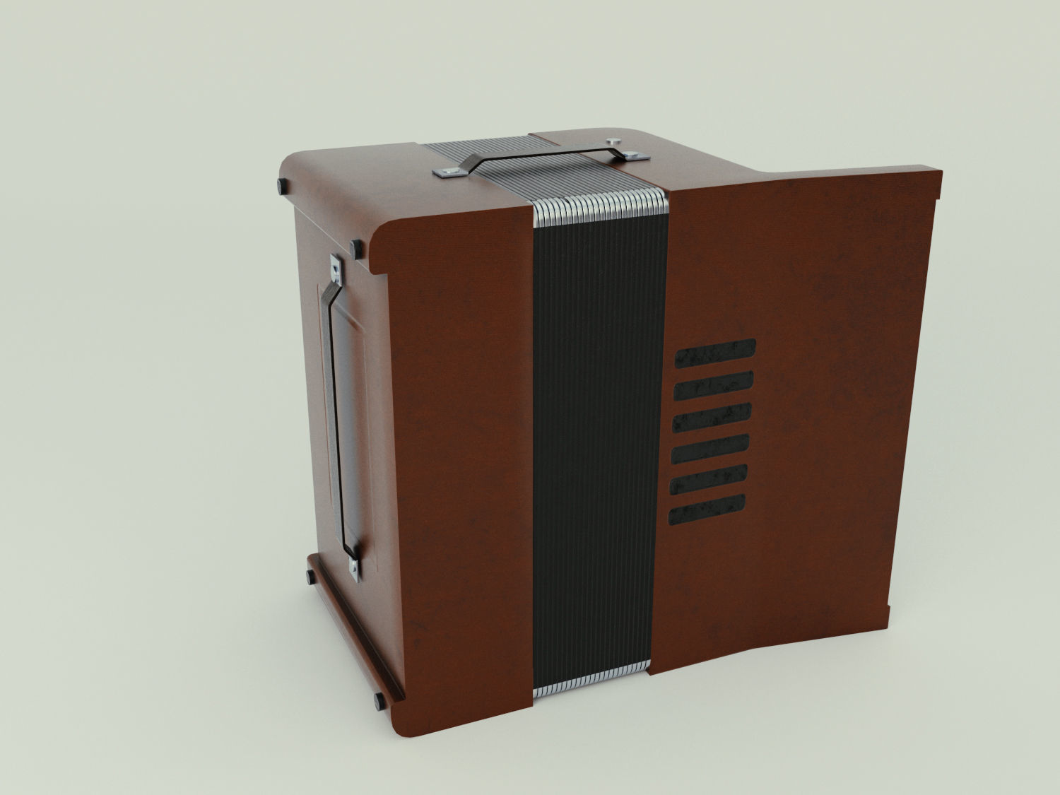 Accordion 3D model box Low-poly 3D model_19