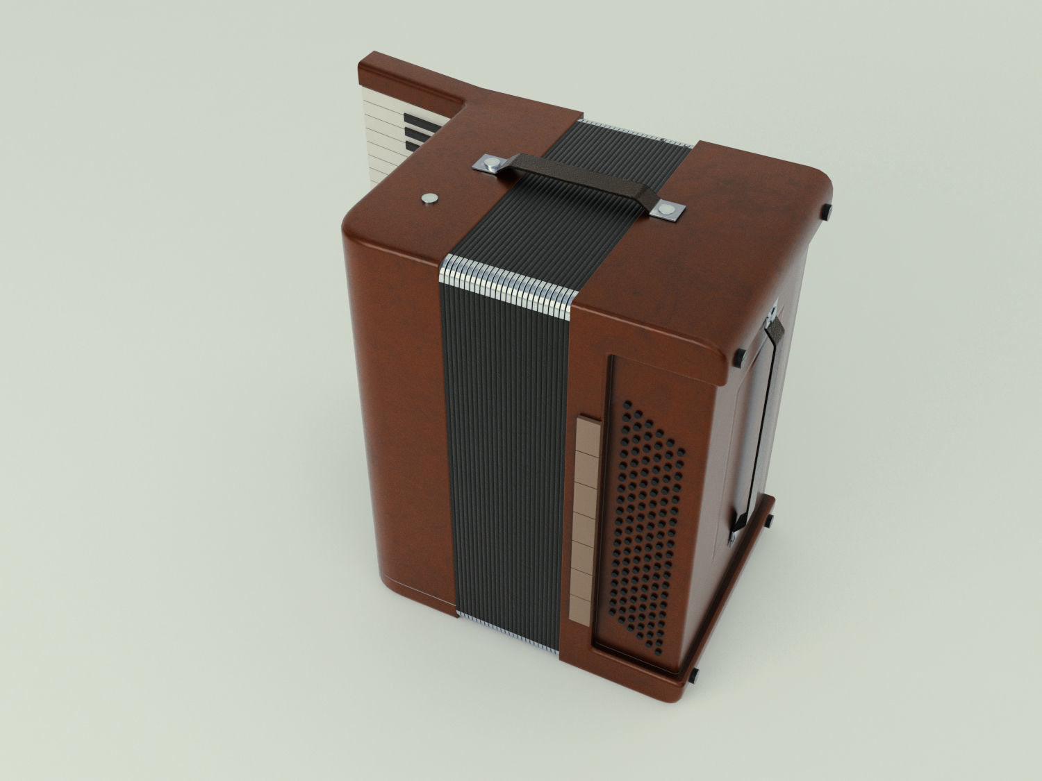 Accordion 3D model box Low-poly 3D model_11