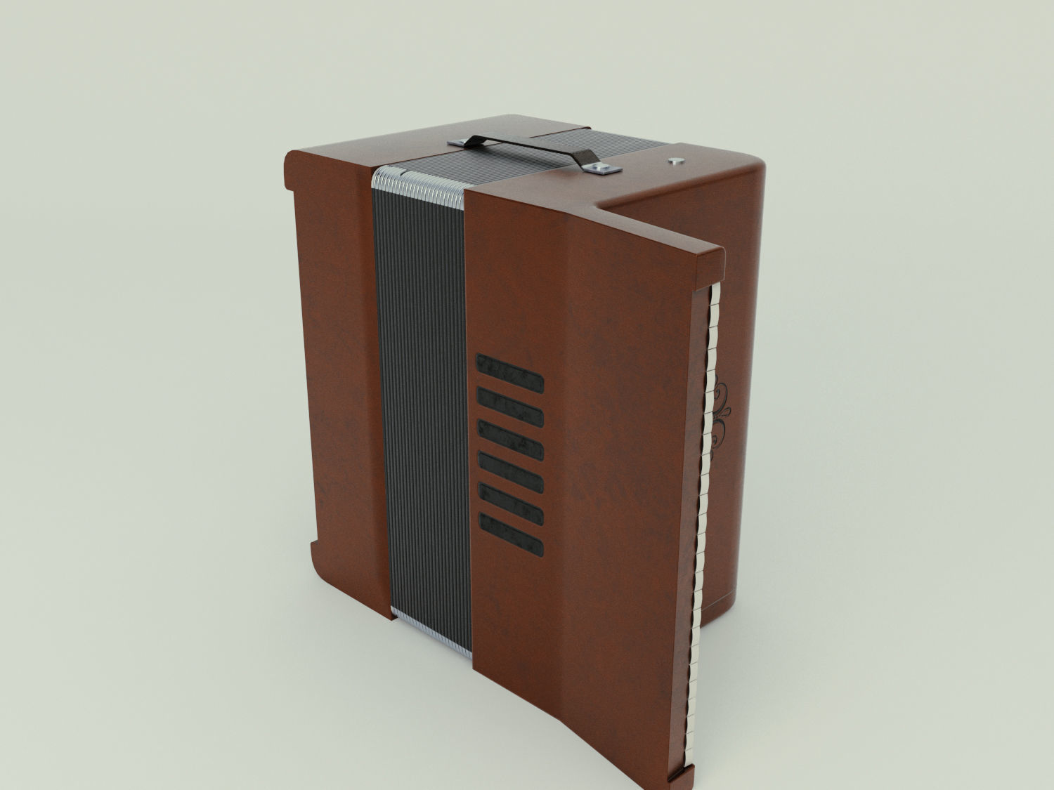Accordion 3D model box Low-poly 3D model_23