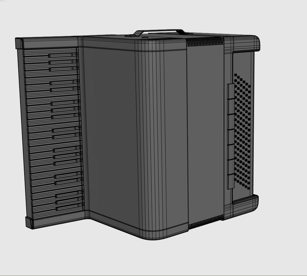 Accordion 3D model box Low-poly 3D model_31