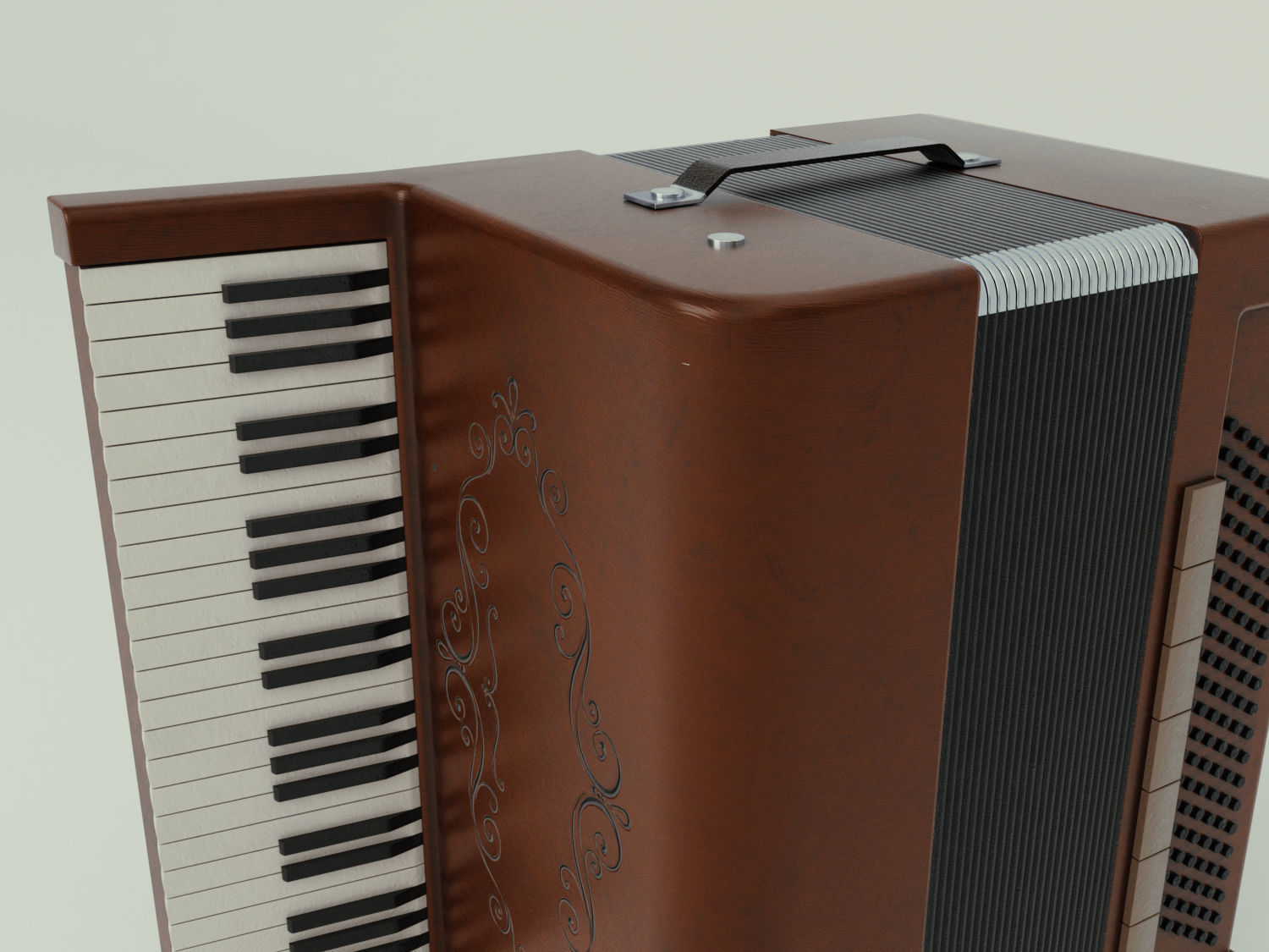 Accordion 3D model box Low-poly 3D model_5