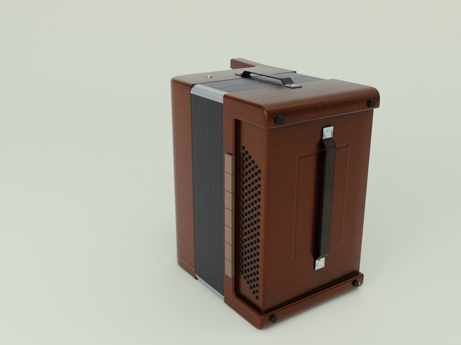 Accordion 3D model box Low-poly 3D model_12