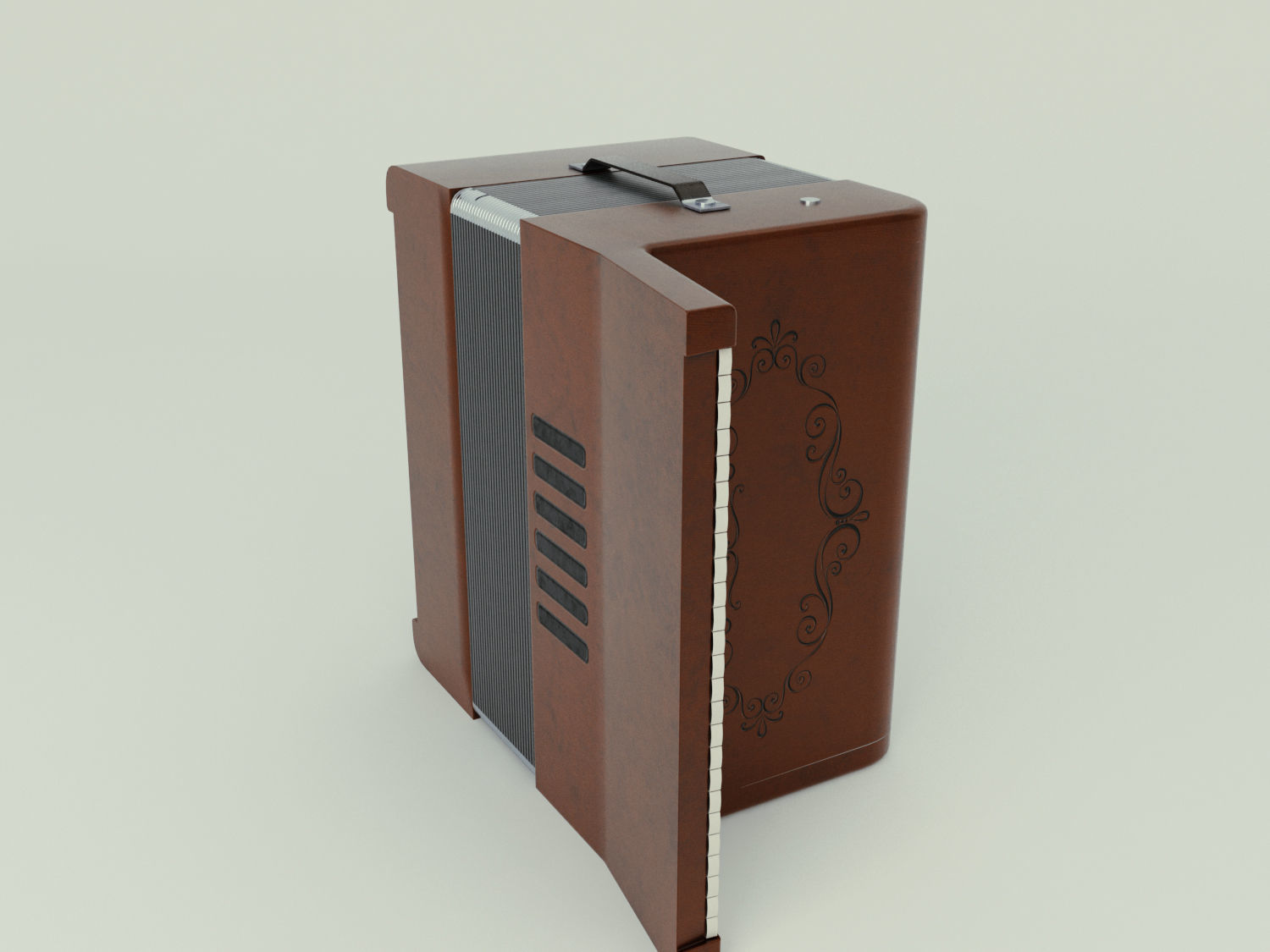 Accordion 3D model box Low-poly 3D model_25