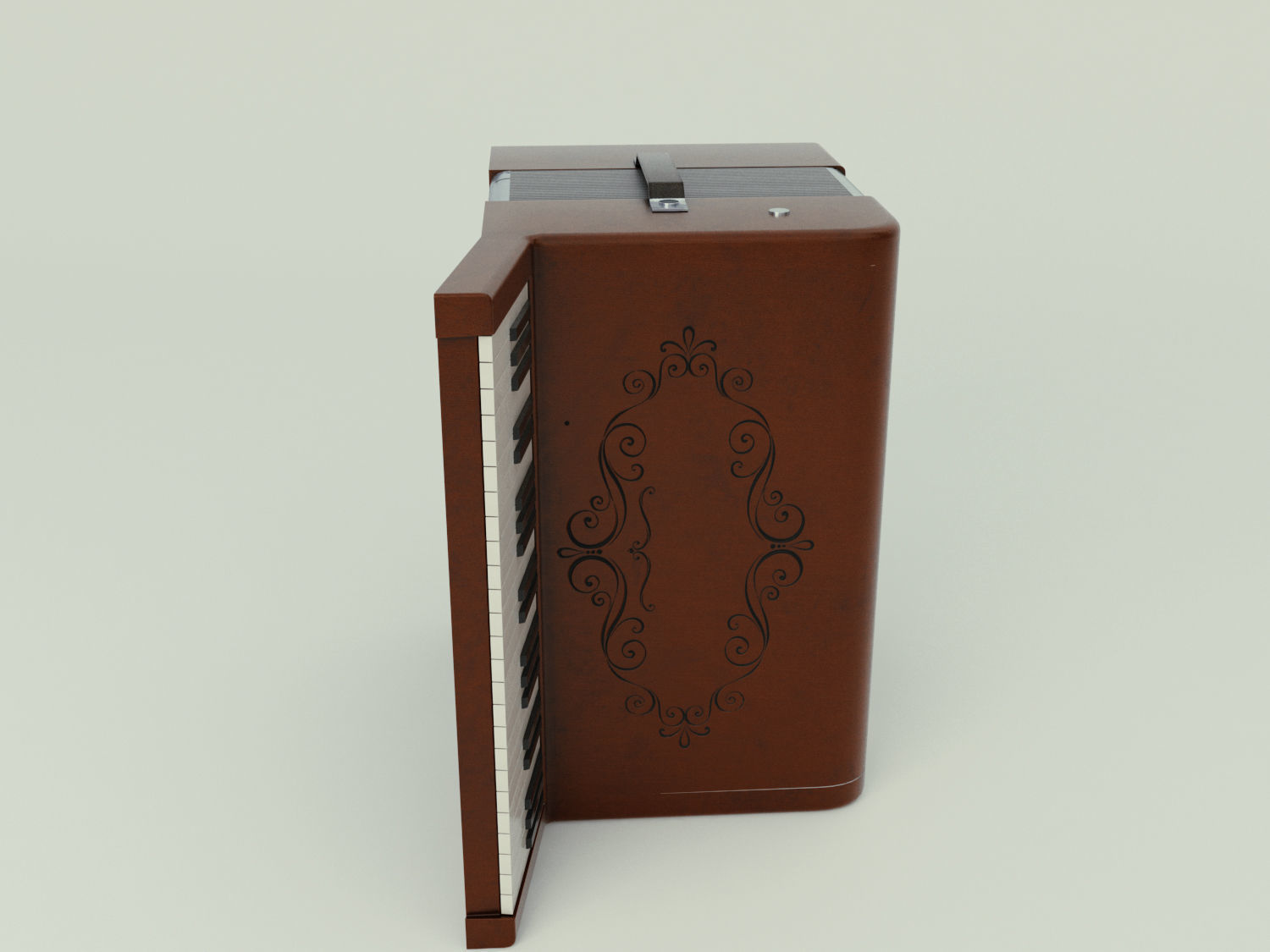 Accordion 3D model box Low-poly 3D model_26