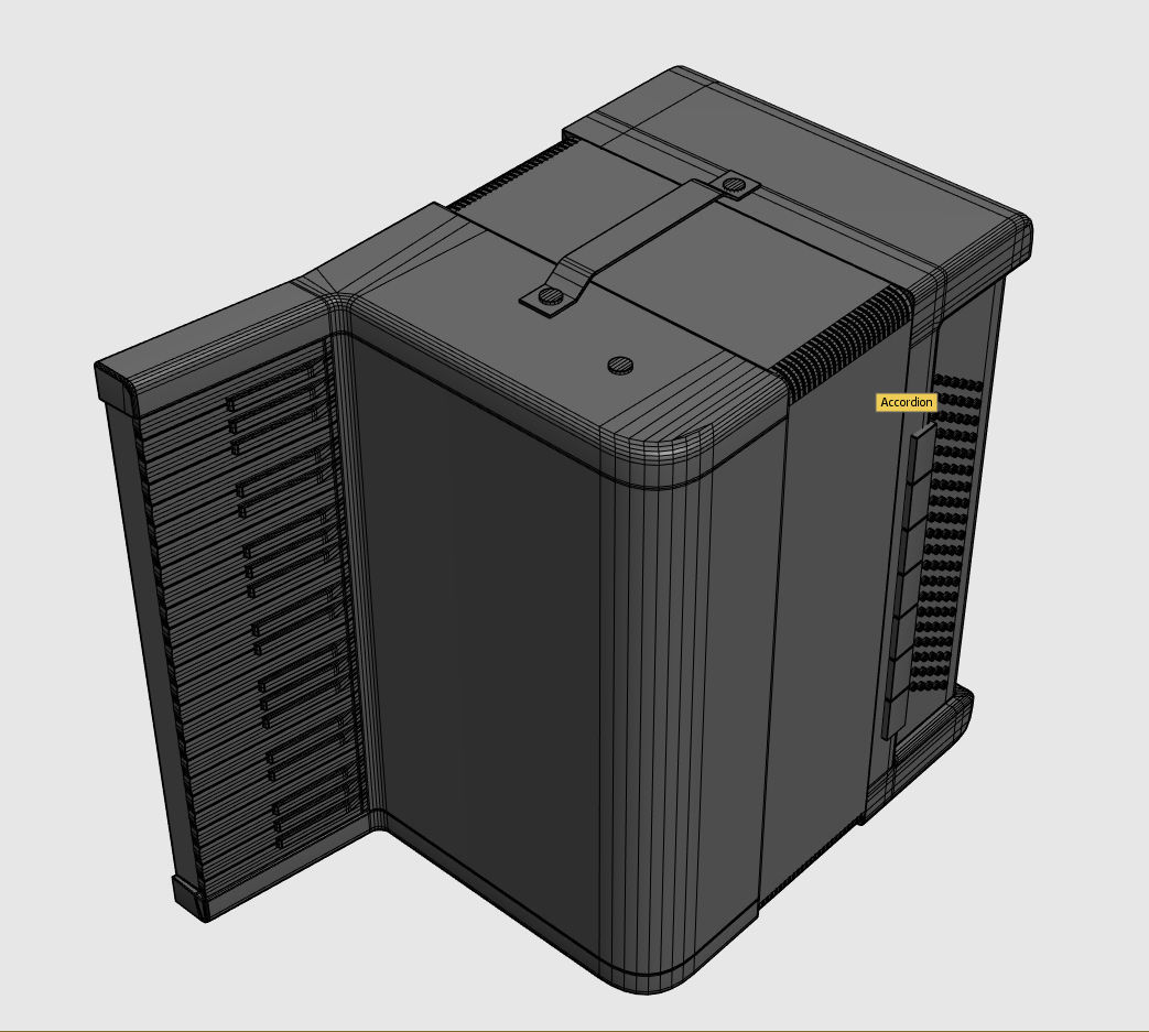 Accordion 3D model box Low-poly 3D model_29