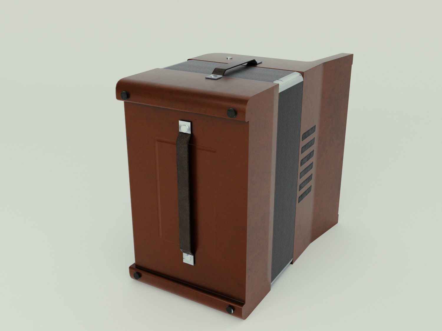 Accordion 3D model box Low-poly 3D model_16