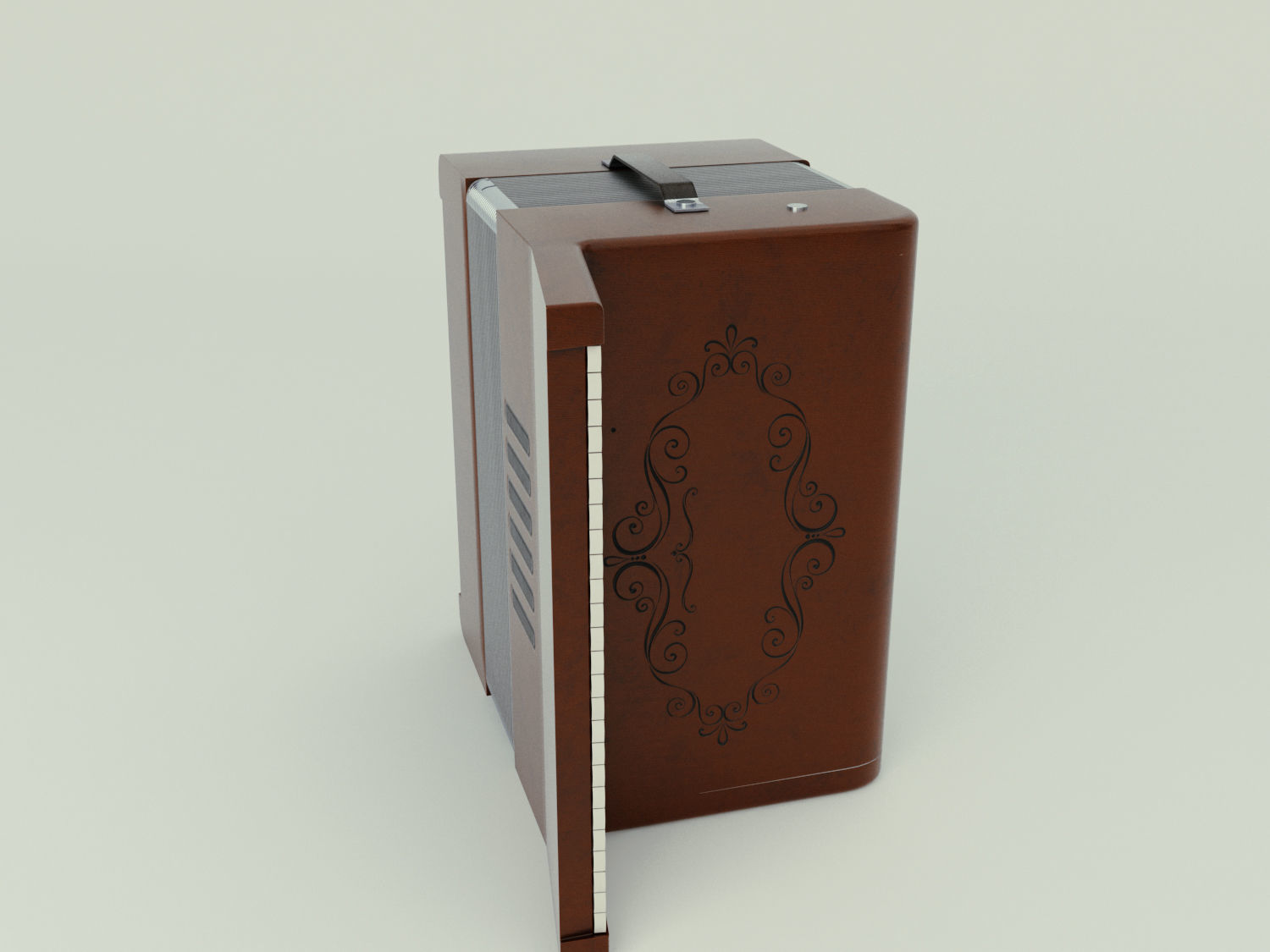 Accordion 3D model box Low-poly 3D model_24