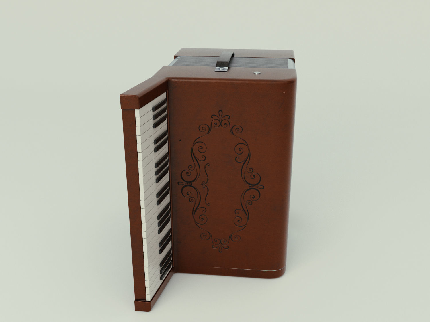 Accordion 3D model box Low-poly 3D model_27