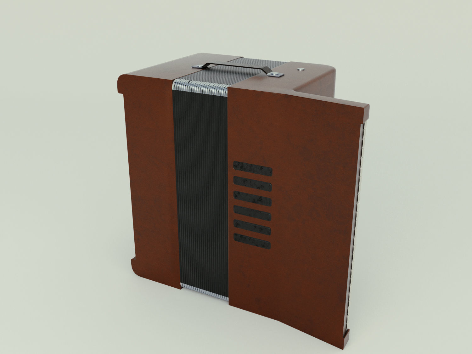 Accordion 3D model box Low-poly 3D model_20