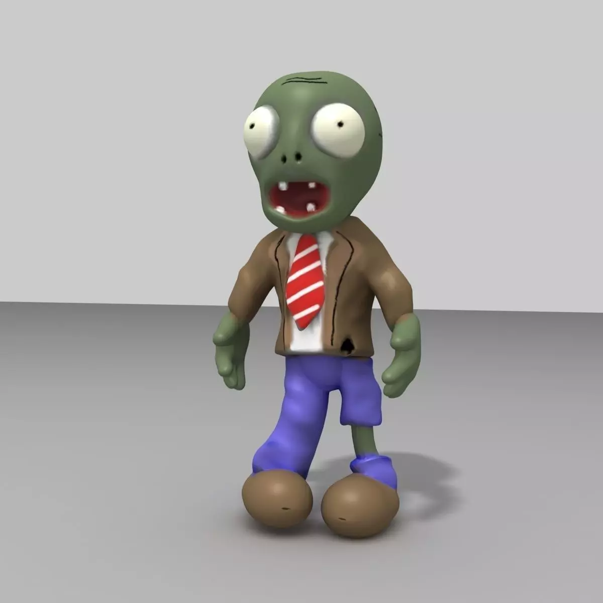 Zombie in suit and tie 3D print model