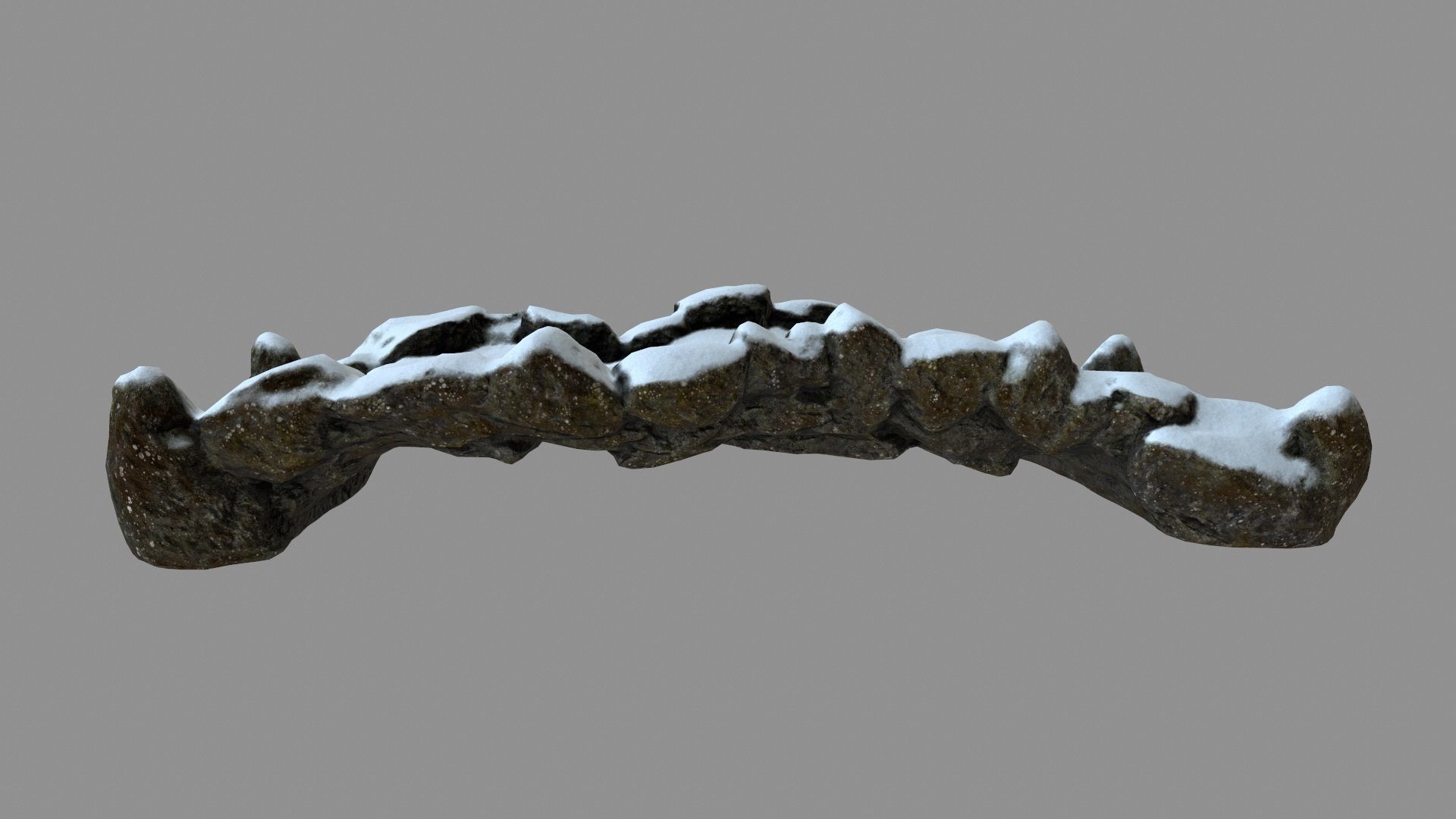 snow bridge Low-poly 3D model_3