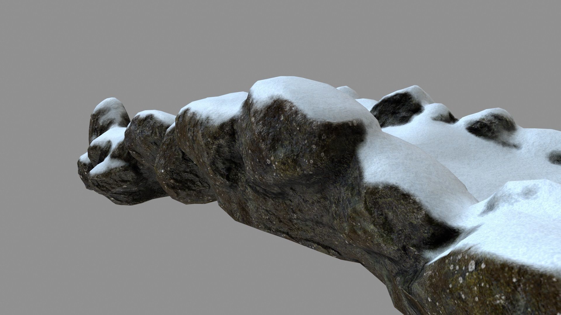 snow bridge Low-poly 3D model_10