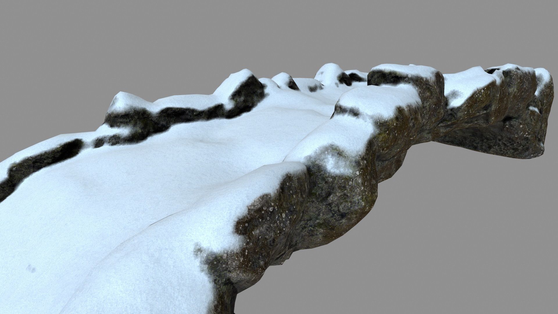 snow bridge Low-poly 3D model_11