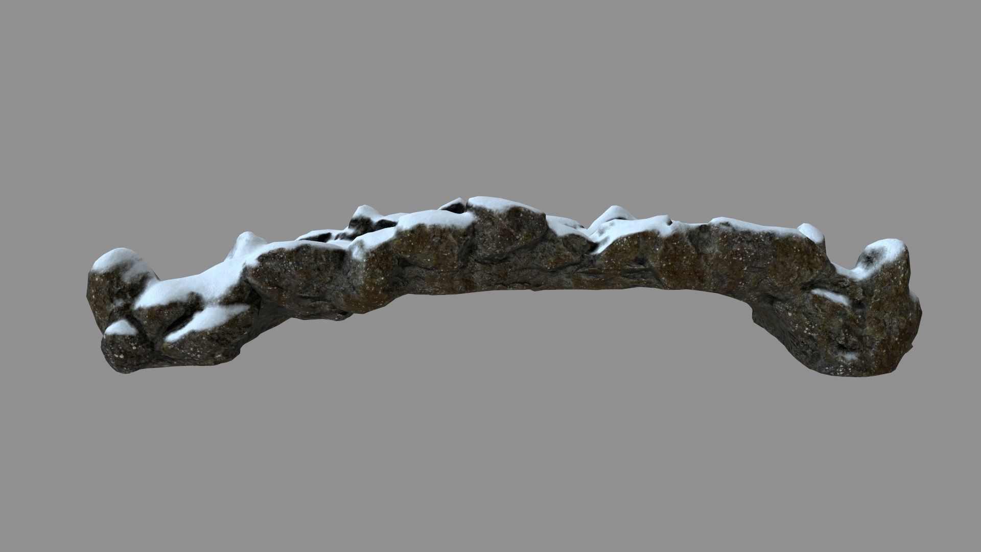 snow bridge Low-poly 3D model_7