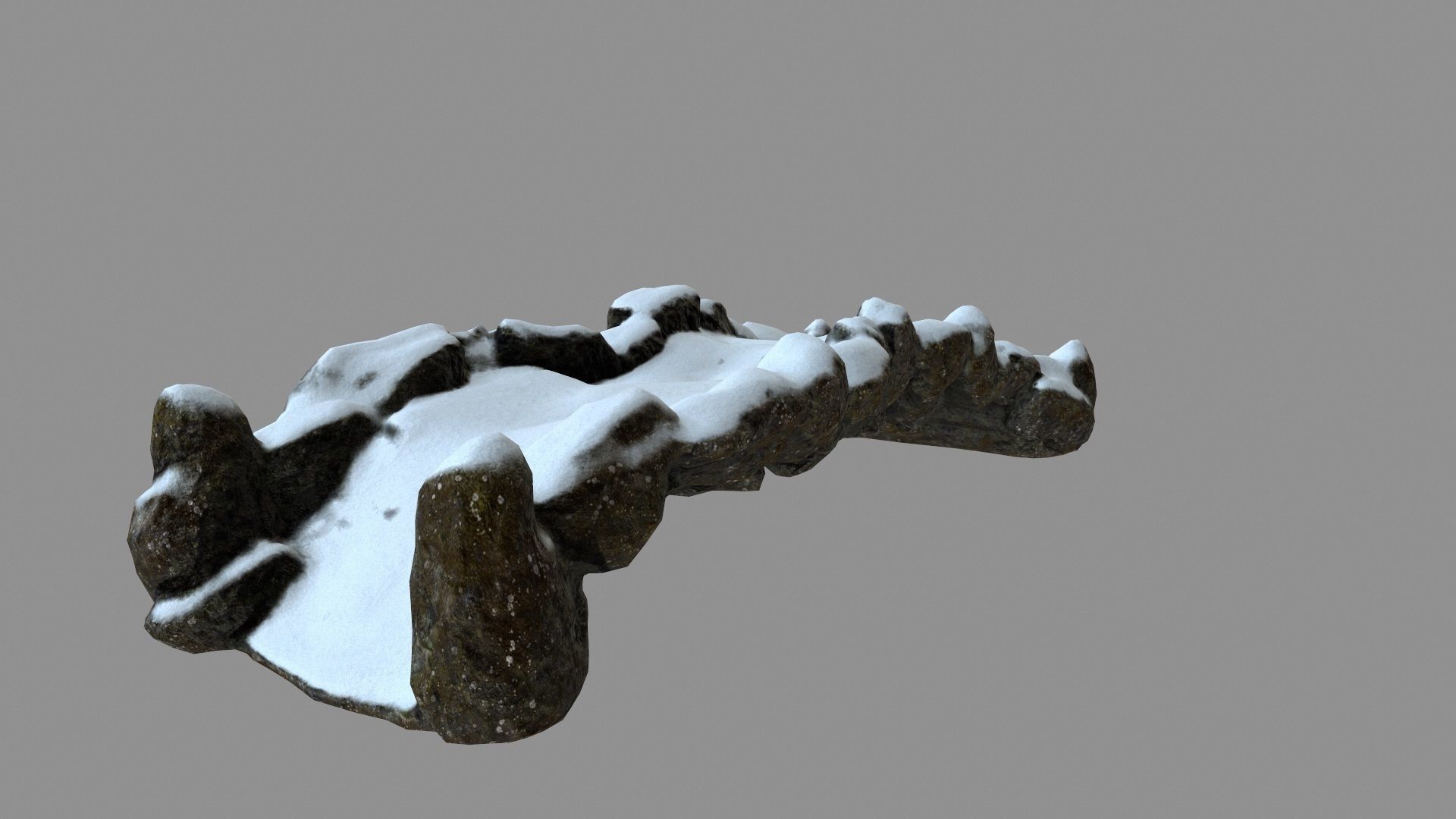 snow bridge Low-poly 3D model_6