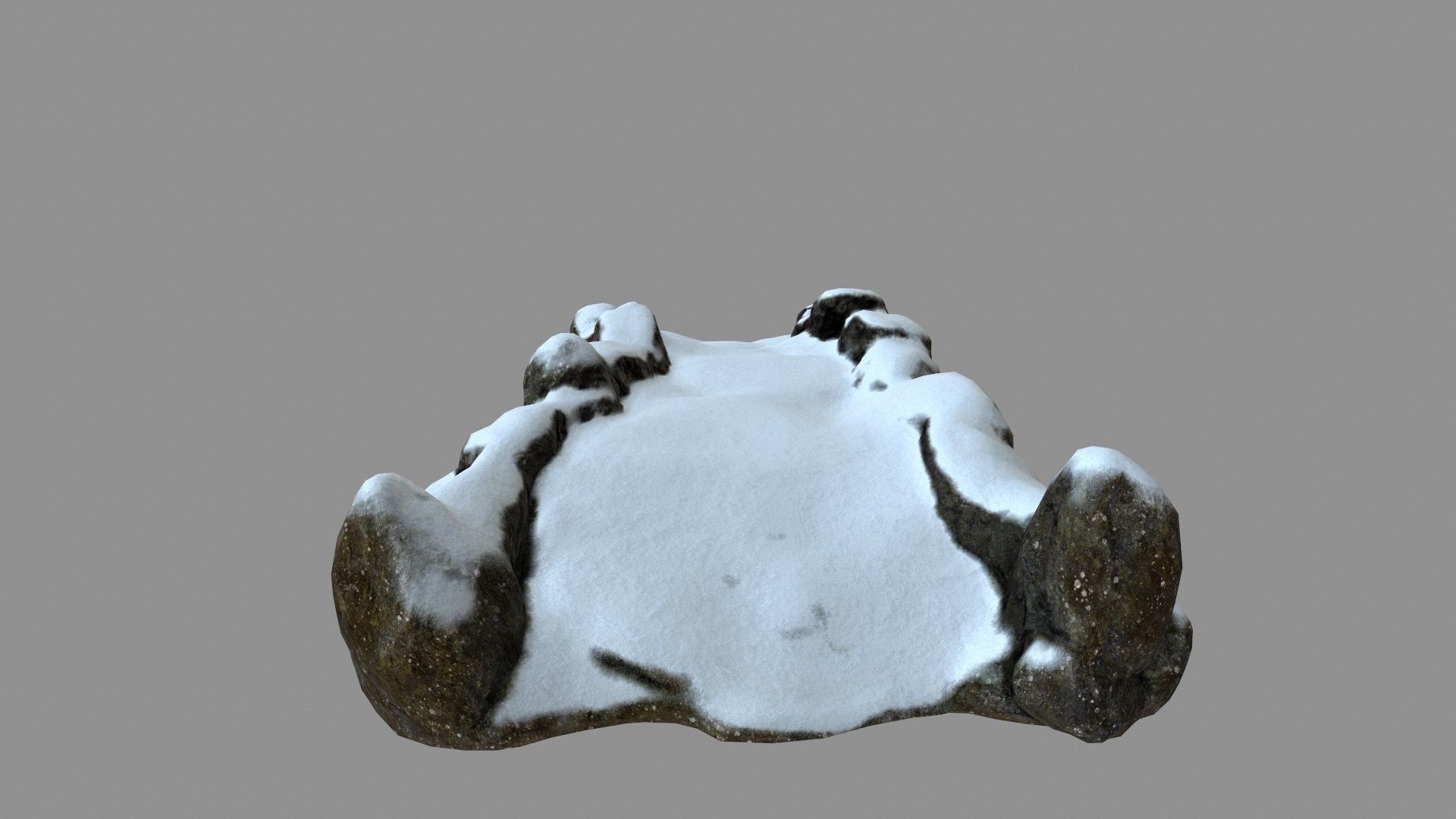 snow bridge Low-poly 3D model_5