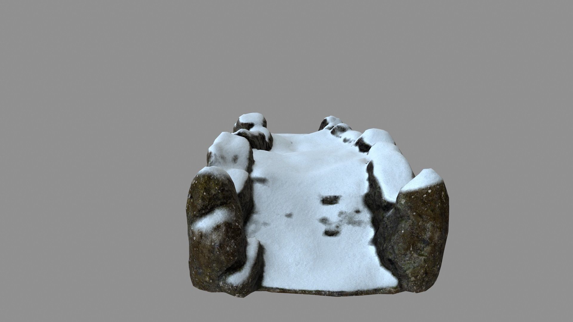 snow bridge Low-poly 3D model_9