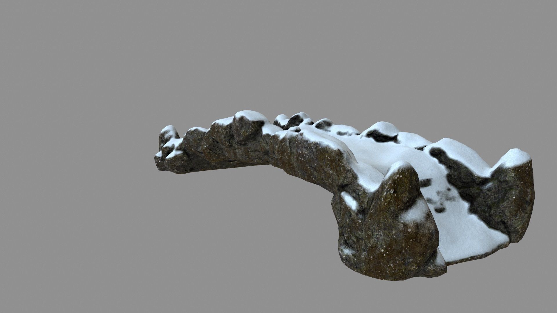 snow bridge Low-poly 3D model_8