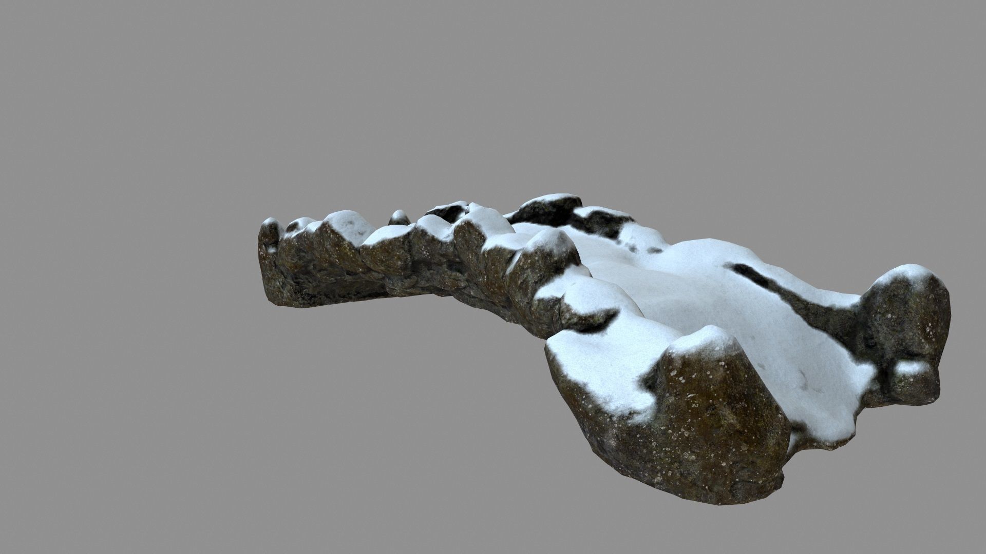 snow bridge Low-poly 3D model_4