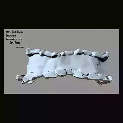 snow bridge Low-poly 3D model