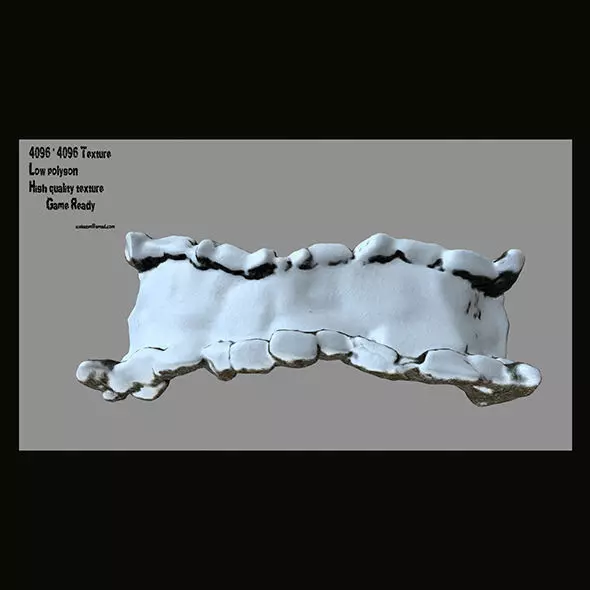 snow bridge Low-poly 3D model_0